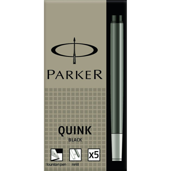 Чернильные картриджи PARKER КВИНК ЧЁРНЫЙ СМЫВАЕМЫЙ