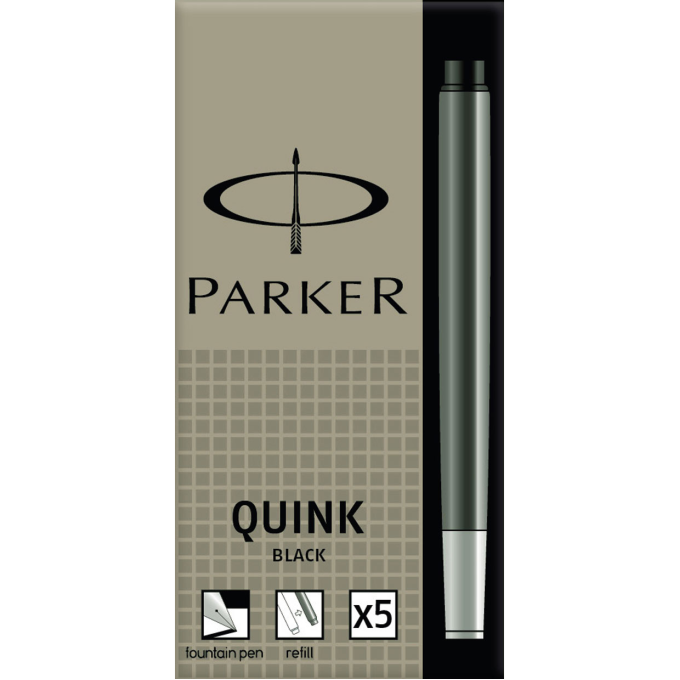 Чернильный картридж PARKER ДЛЯ ПЕРЬЕВОЙ РУЧКИ, ЧЕРНЫЙ