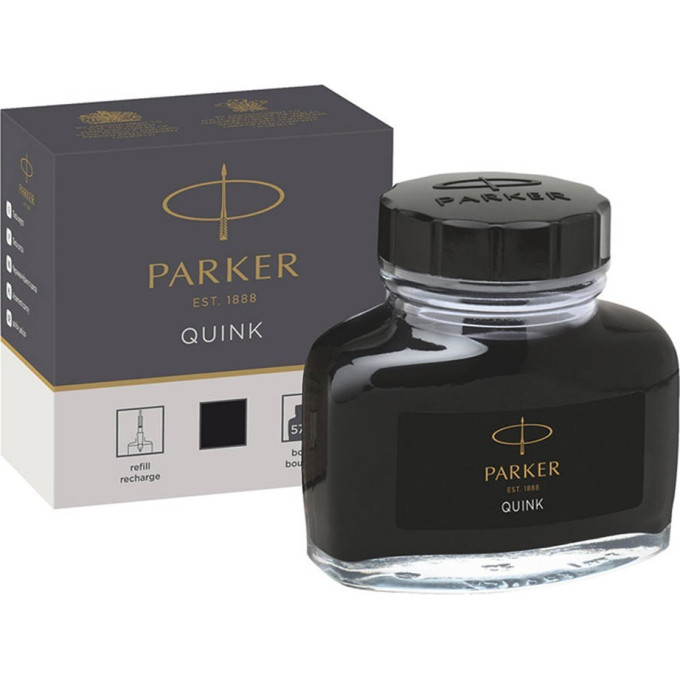 Флакон чернил PARKER для перьевой ручки, чернила черного цвета
