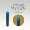 Картридж PARKER QUINK Z17 MINI синие чернила для ручек перьевых для Parker (6 шт)