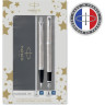 Набор из 2х ручек в подарочной коробке PARKER IM DUO STAINLESS STEEL CT;. Шариковая и перьевая ручка.