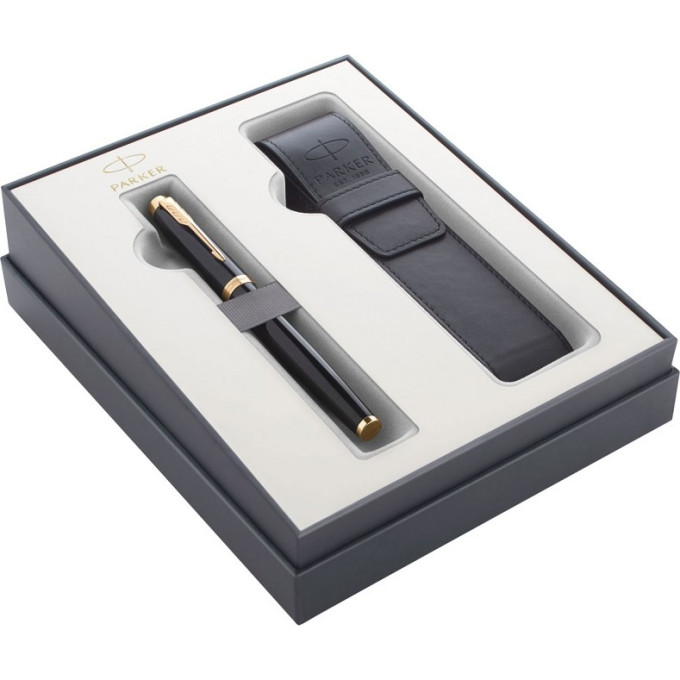 Набор PARKER IM CORE GIFT 20 BLACK перьевая ручка с позолотой и чехол