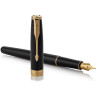 Набор PARKER SONNET GIFT 20 BLACK GT перьевая ручка с позолотой и чехол