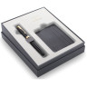 Набор PARKER SONNET GIFT 20 BLACK GT с перьевой ручкой и футляром для карточек
