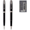 Набор PARKER SONNET LAQBLACK CT роллер и шариковая ручка 2093259