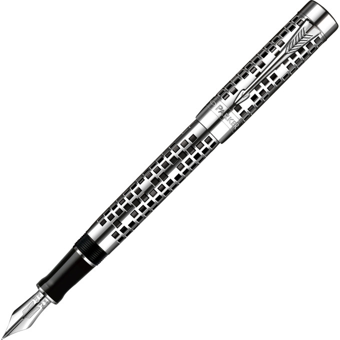 Перьевая ручка PARKER DUOFOLD SENIOR СЕРЕБРИСТО-ЧЕРНАЯ F