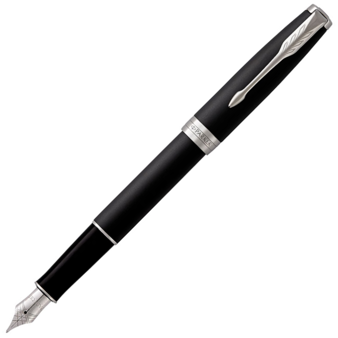 Перьевая ручка PARKER ESSENTIAL SONNET MATTE BLACK CT F