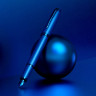 Перьевая ручка PARKER IM MONOCHROME F328 BLUE PVD F