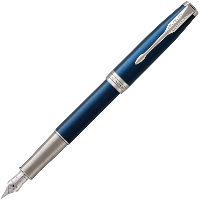 Перьевая ручка PARKER SONNET BLUE LACQUER PT F