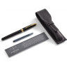 Подарочный набор PARKER: Перьевая ручка PARKER SONNET BLACK LACQUER GT + чехол из экокожи
