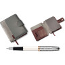 Подарочный набор PARKER: Перьевая ручка PARKER SONNET METAL & PEARL CT с блокнотом и органайзером