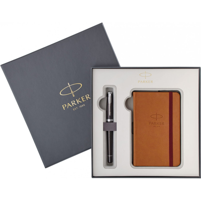 Подарочный набор PARKER: Перьевая ручка PARKER URBAN PREMIUM EBONY + блокнот