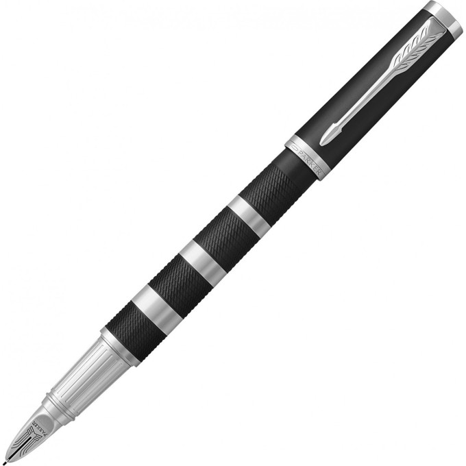 Ручка 5-й пишущий узел PARKER INGENUITY BLACK RUBBER & METAL CT, F