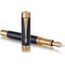 Ручка перьевая PARKER DUOFOLD F307 PRESTIGE CENTENNIAL BLUE CHEVRON GT M золото 18K
