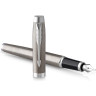 Ручка перьевая PARKER IM ESSENTIAL F319 (2143636) Brushed Metal CT M сталь нержавеющая