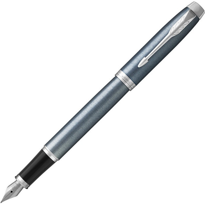 Ручка перьевая PARKER IM LIGHT BLUE GREY CT, F