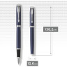 Ручка перьевая PARKER IM MATTE BLUE CT, F
