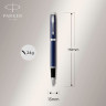 Ручка перьевая PARKER IM MATTE BLUE CT, F