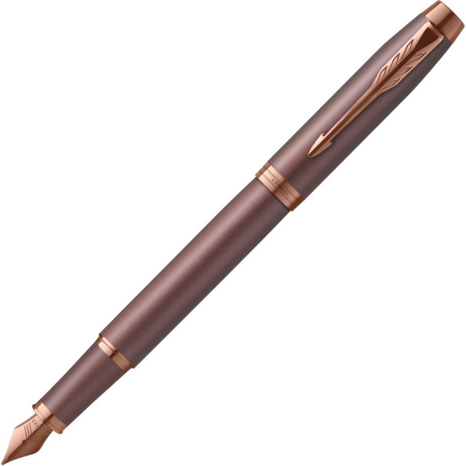 Ручка перьевая PARKER IM MONOCHROME F328, Burgundy PVD (Перо F)