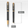 Ручка перьевая PARKER IM PREMIUM BLACK GT, F