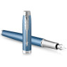 Ручка перьевая PARKER IM PREMIUM BLUE GREY CT F