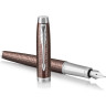 Ручка перьевая PARKER IM PREMIUM BROWN CT, F