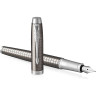 Ручка перьевая PARKER IM PREMIUM DARK ESPRESSO CHISELLED CT, F