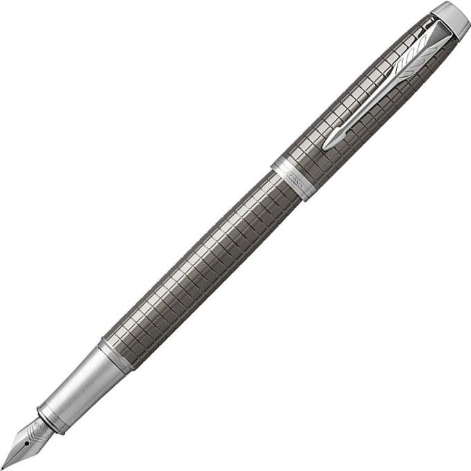 Ручка перьевая PARKER IM PREMIUM DARK ESPRESSO CHISELLED CT, F