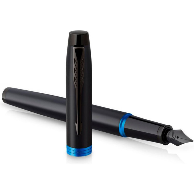 Ручка перьевая PARKER IM VIBRANT RINGS F315 CW2172859 MARINE BLUE PVD M