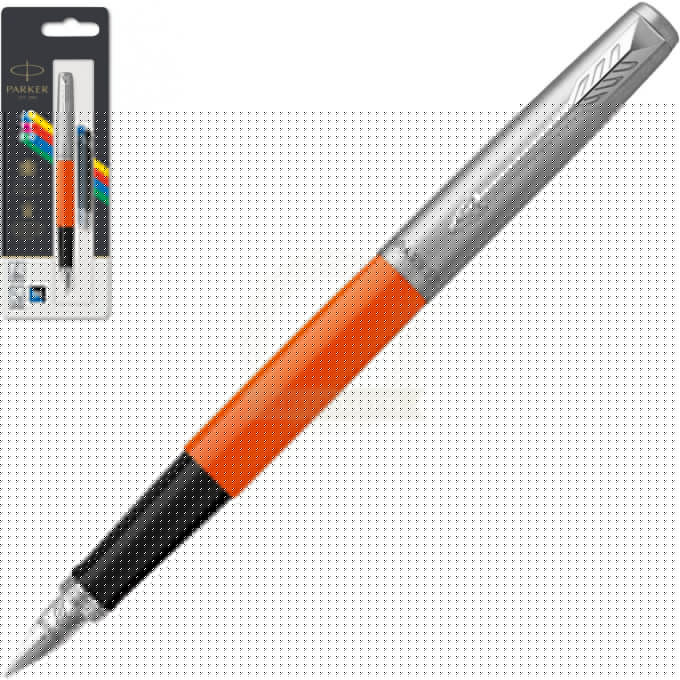 Ручка перьевая PARKER JOTTER ORIGINALS ORANGE 1.0мм,+ 2 стержня (син и черн) блистер