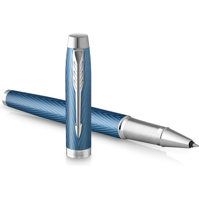 Ручка роллер PARKER IM PREMIUM T318 BLUE GREY CT F