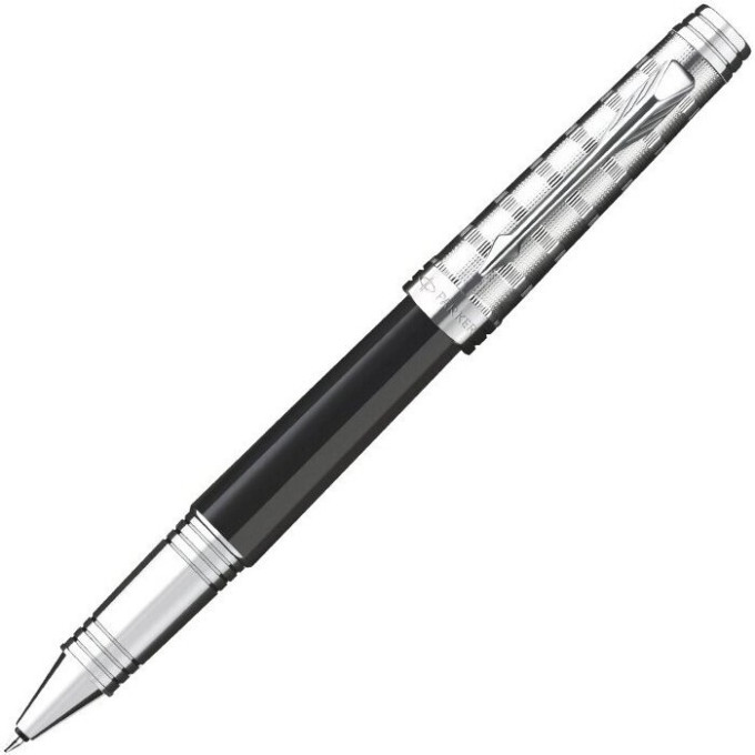 Ручка роллерная PARKER PREMIER CUSTOM TARTAN BLACK, F