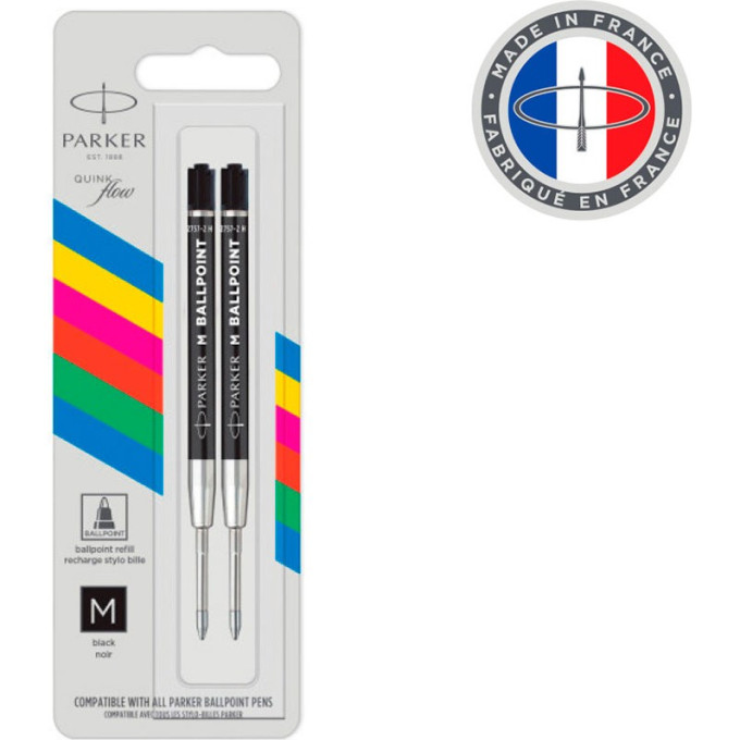 Стержень шариковый PARKER QUINKFLOW BASIC Z09 CW2166543 M 1мм (2шт)
