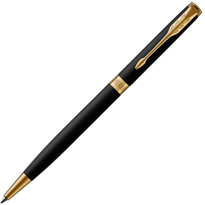 Тонкая шариковая ручка PARKER ESSENTIAL SONNET MATTE BLACK GT М